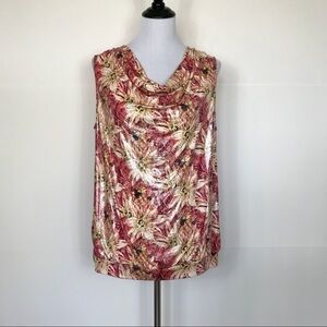 𝅺STYLE&CO Shimmer/Floral Top L
